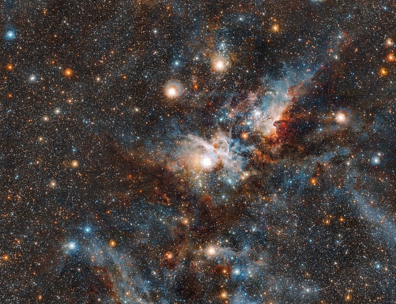 The Carina Nebula in infrared light
