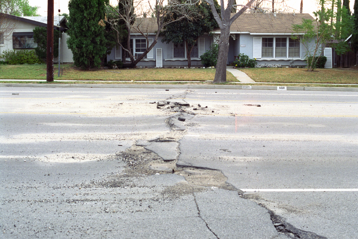 Street Damage - Northridge Earthquake