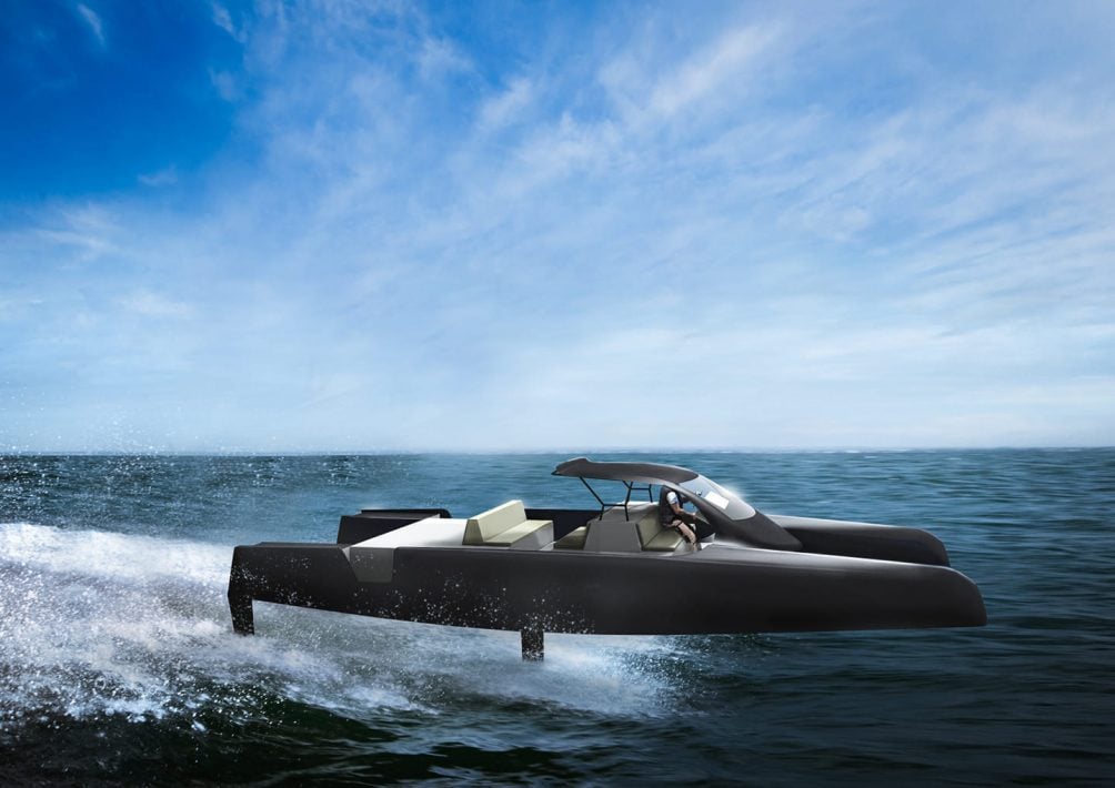 Electric catamaran set to a racing beast IO