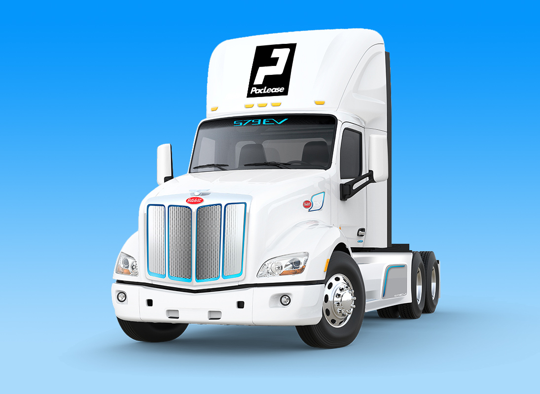 Battery-Electric-Peterbilt-Model-579EV-with-PacLease-logo