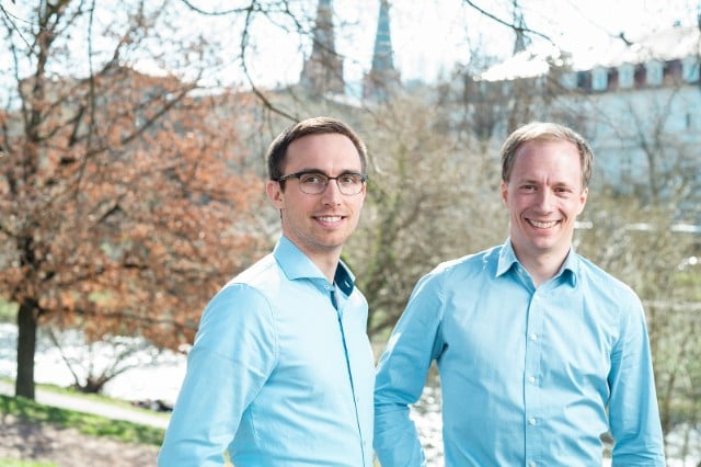 Dr. Max Gulde (R) and Marius Bierdel developed the satellite-based technology that can measure when plants need water © Alex Dietrich