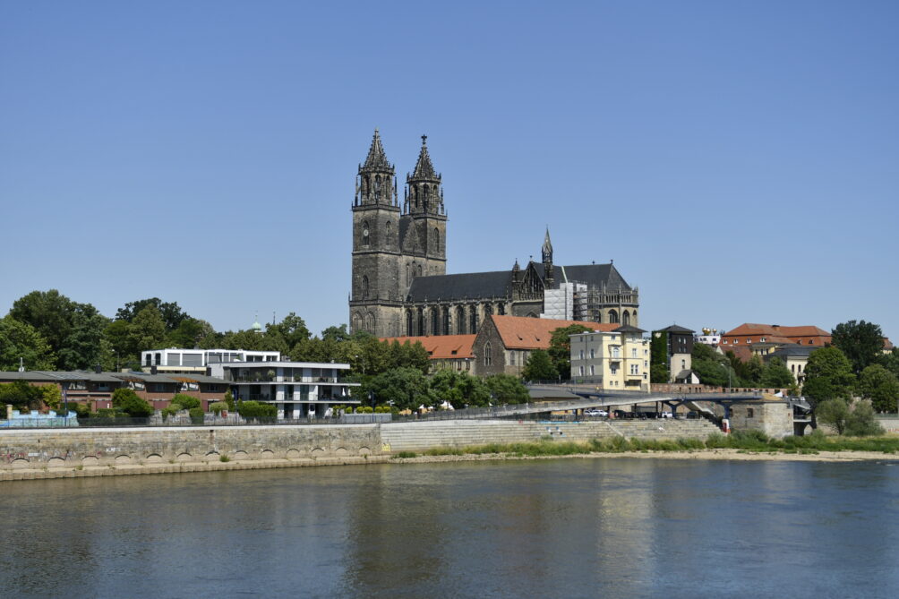 De Dom is het markante middelpunt van de Hansestad Maagdenburg. Foto Maurits Kuypers