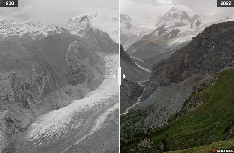 Incredible: here's how Switzerland's glaciers melted away between 1931 and 2016
