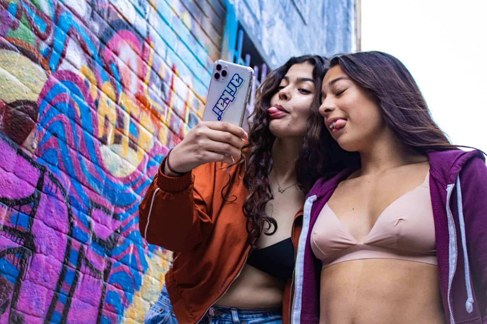 Sustainable bra made of recycled material that grows along with young girls