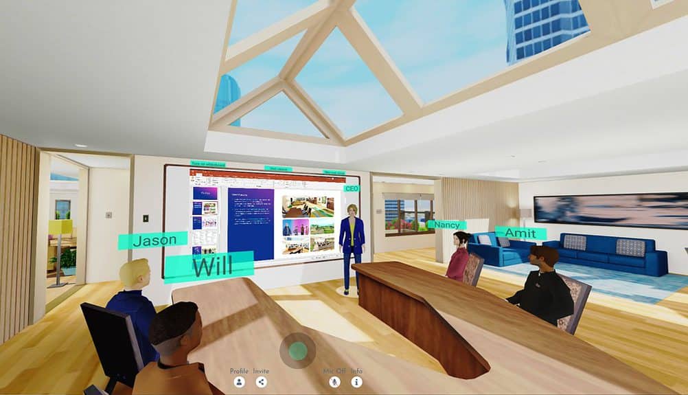 Office in the metaverse of Challau 