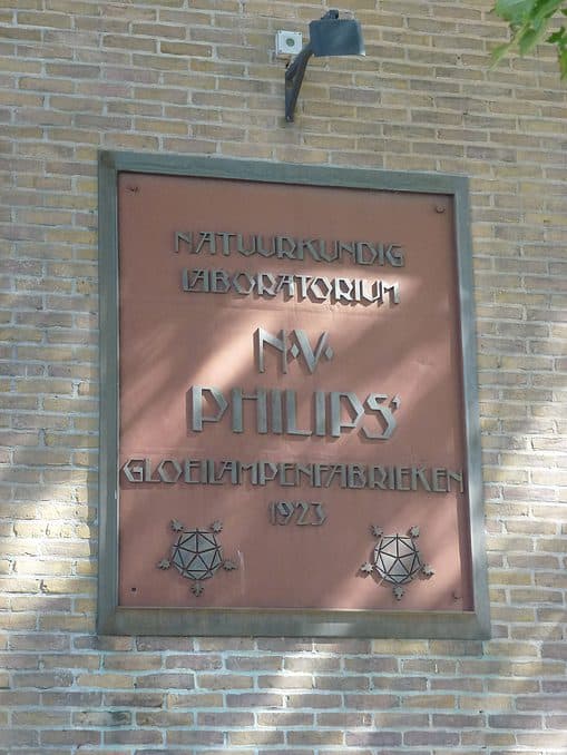 A plaque located on the original Natlab Building pays tribute to its establishment in 1914