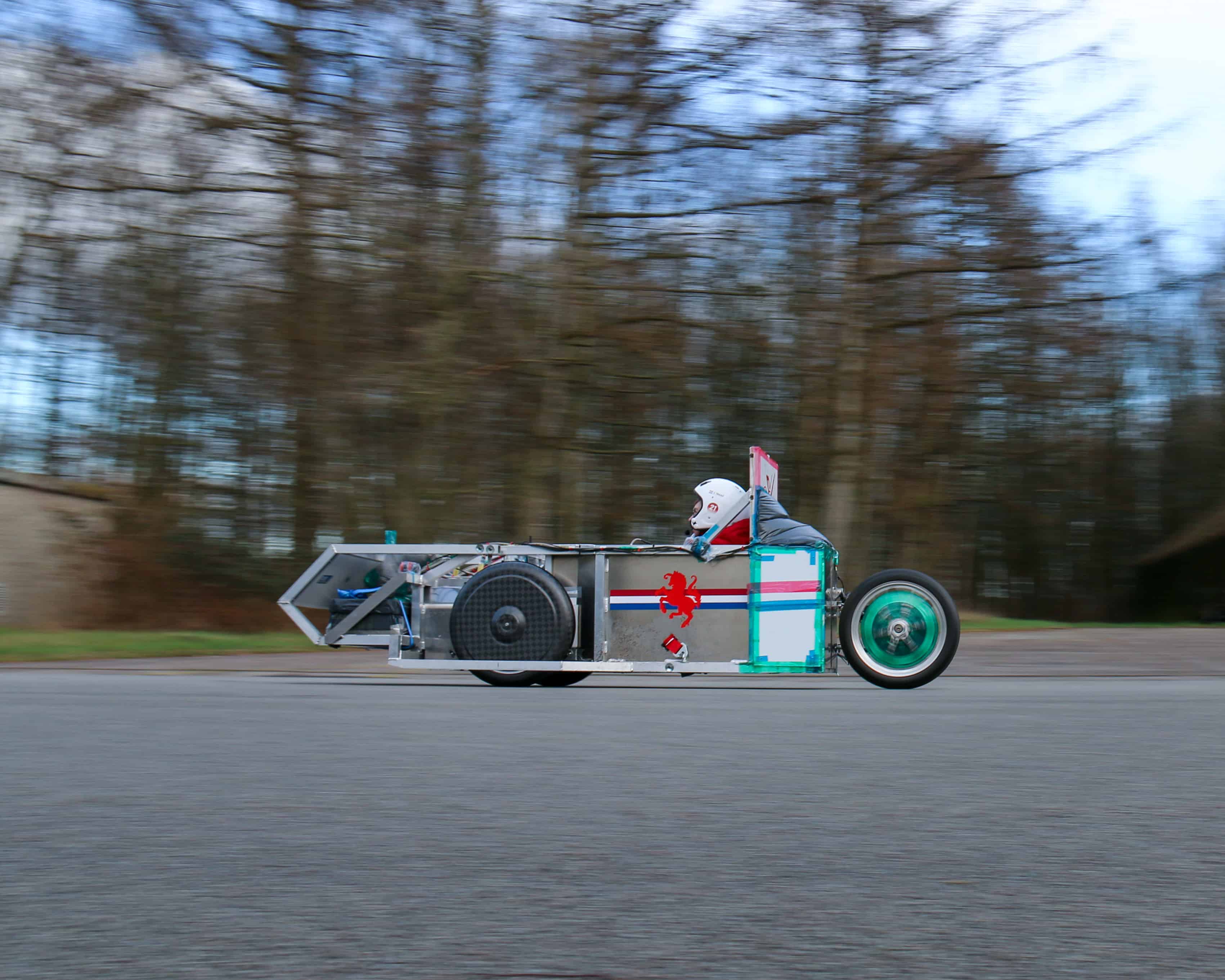 Mockup van de nieuwste racewagen. Foto: Marten van de Brink
