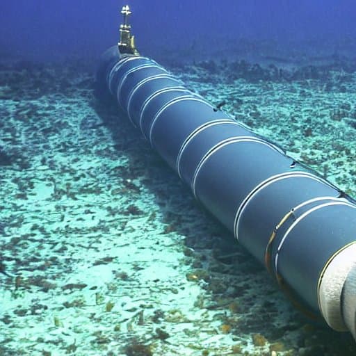 AI impression of an undersea pipeline