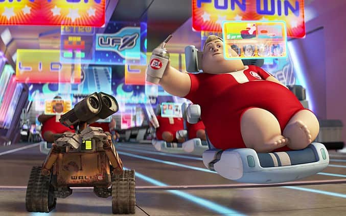 Scene from the movie WALL-E (copyright Disney/Pixar)
