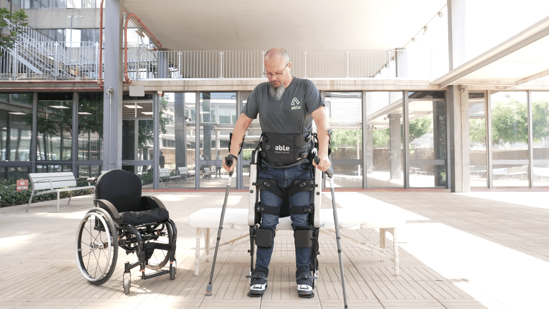 ABLE's exoskeleton facilitates motion recovery
