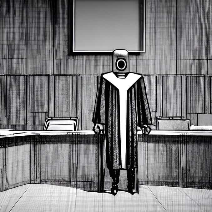 AI generated image of a robo-judge