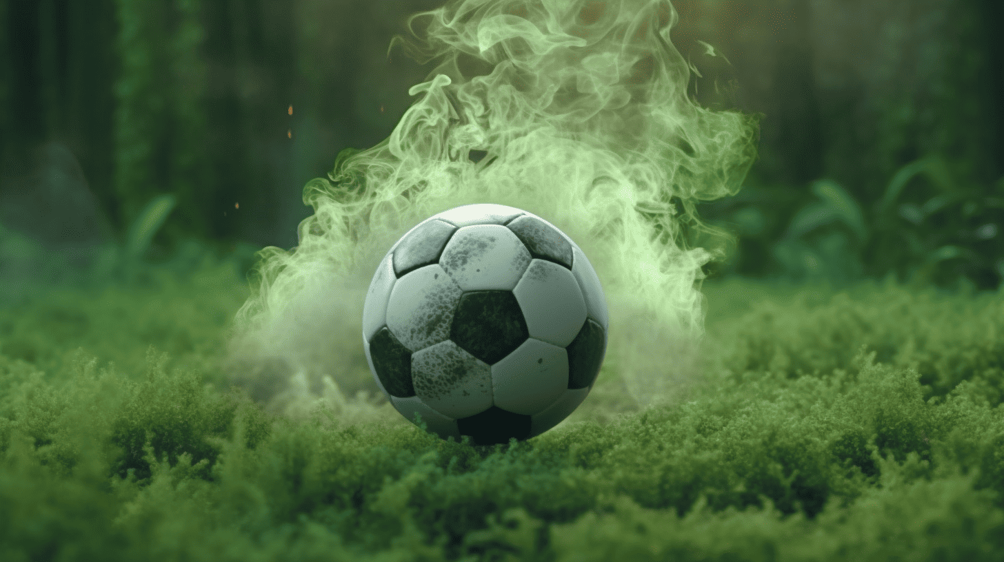 AI-generated image of a carbon neutral soccer ball