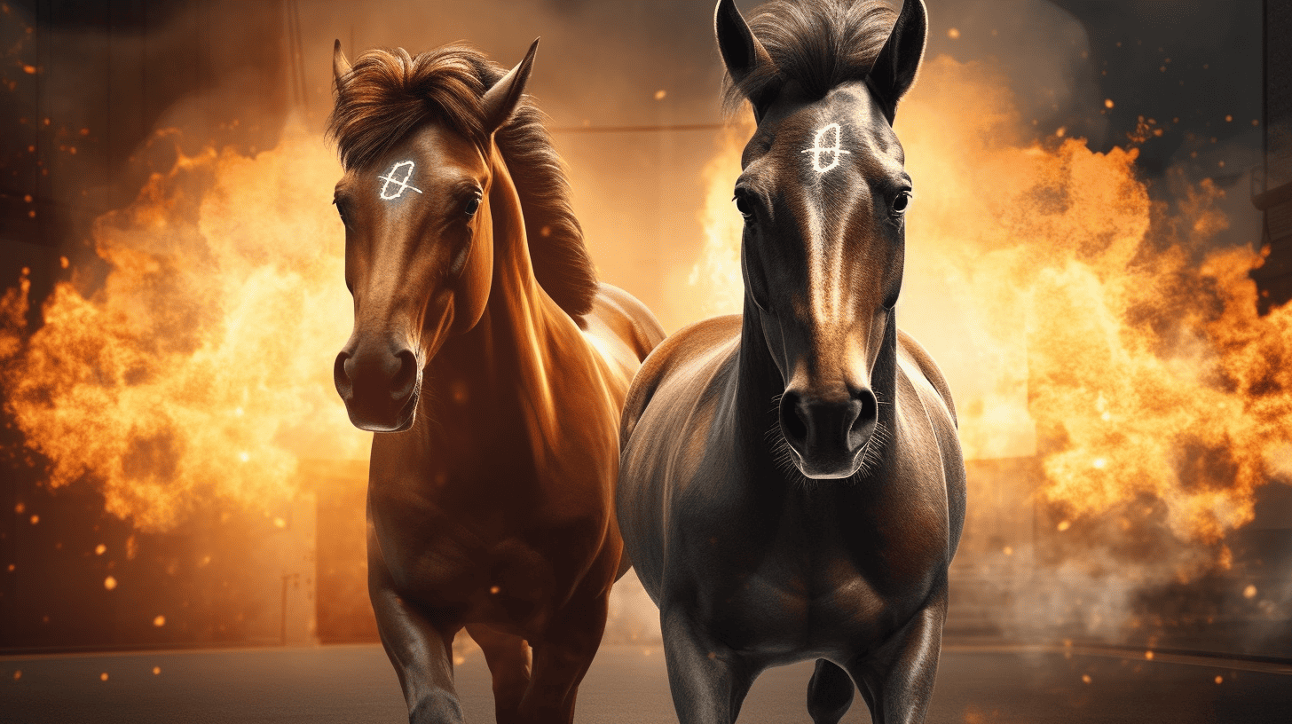 AI-generated picture of two horses