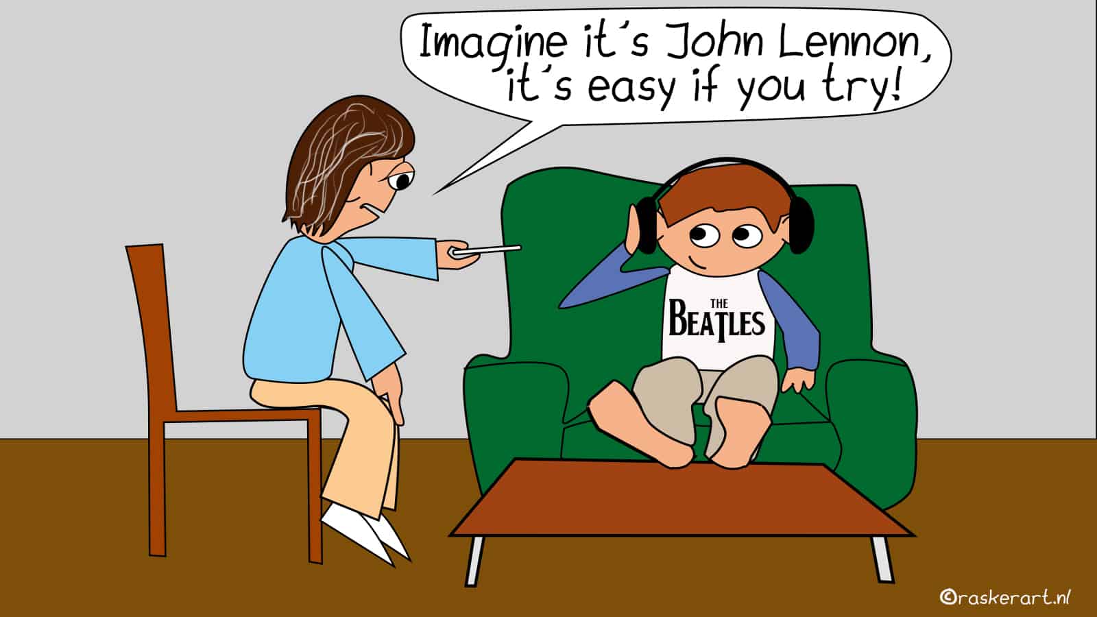 Imagine it's John Lennon… it's easy if you try?