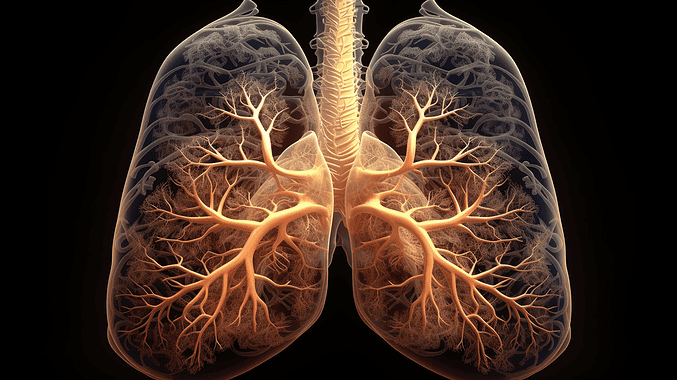 AI-generated picture of a human's lungs