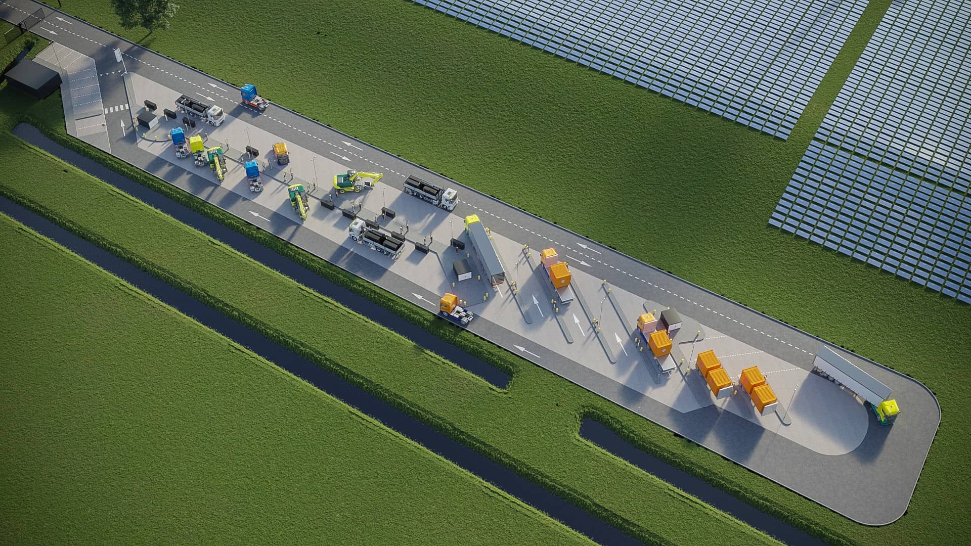 A render of the WattHub charging station