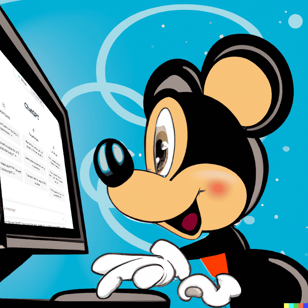 OpenAI generated image of Mickey using ChatGPT