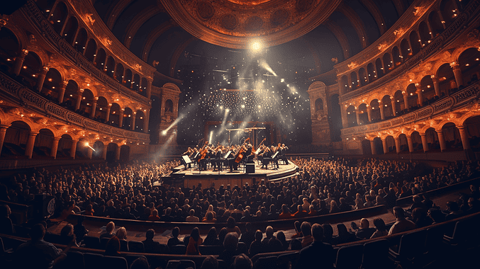 AI-generated image of the Musikverein's traditional New Year's Day Concert in Vienna