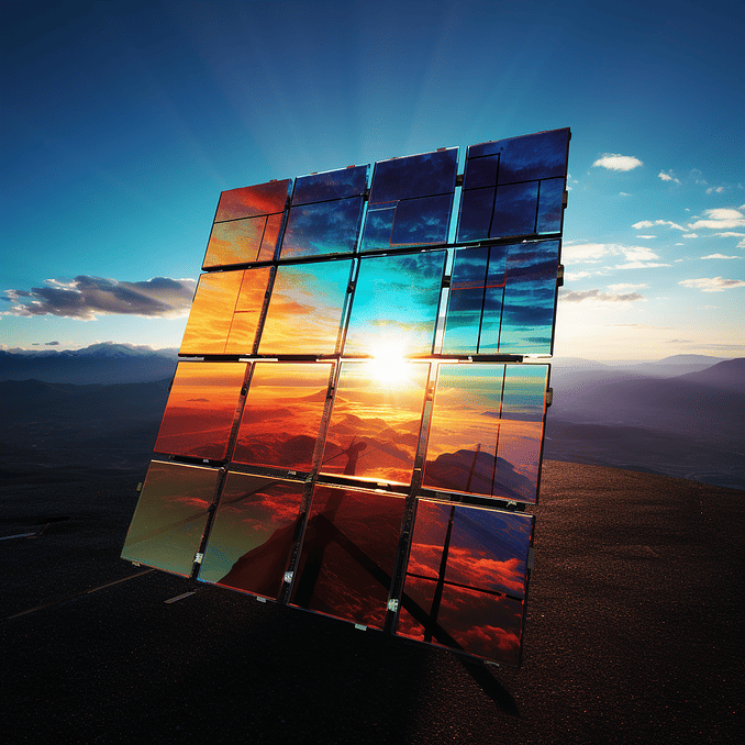 AI-generated image of a perovskite solar panel