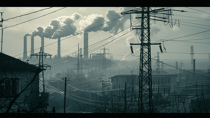 industrial zone, AI-generated image