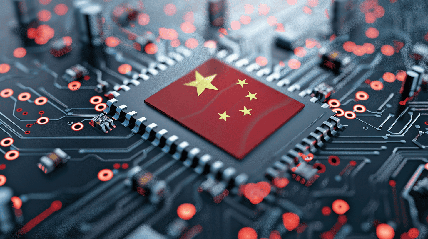 home-grown Chinese computer chip, AI generated image