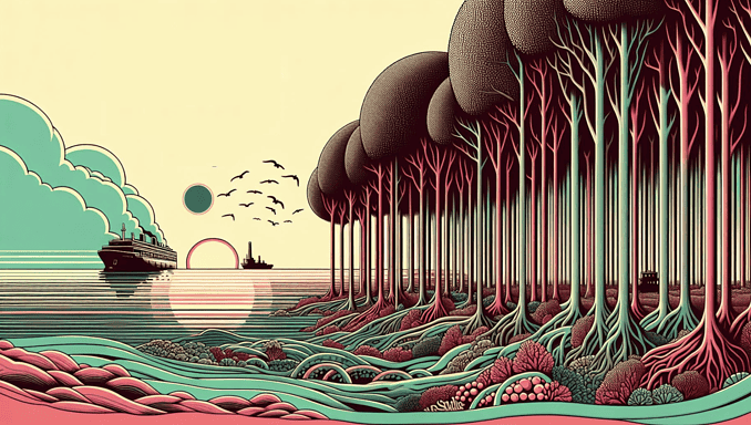 A seaweed forest, © Laio, AI-generated