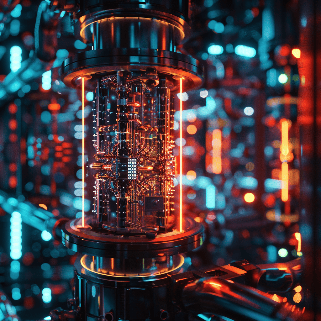 AI-generated image of a quantum computer