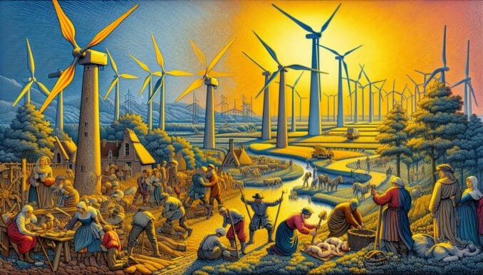 Citizen-Led Wind Energy Projects, AI-generated image