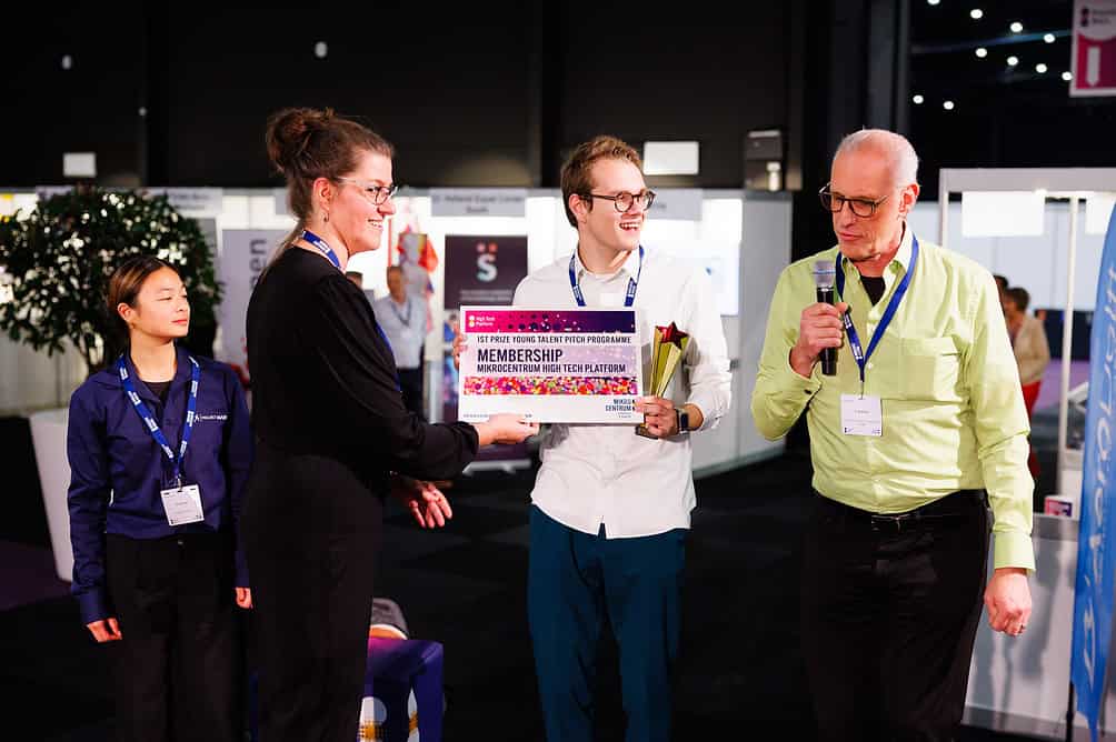Koen Pijnacker (Aero Delft), winnaar van de Young Talent Pitch Award, Precisiebeurs 2024 - Foto © Bram Saeys